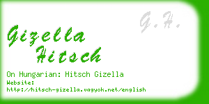 gizella hitsch business card